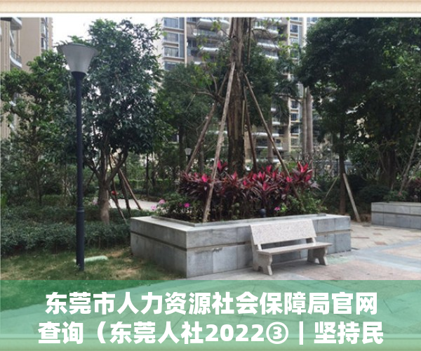 东莞市人力资源社会保障局官网查询（东莞人社2022③｜坚持民生为本，人社惠民有了新温度）