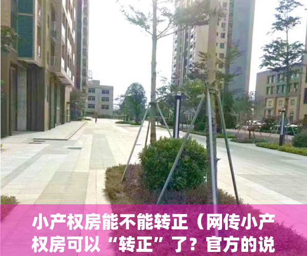 小产权房能不能转正（网传小产权房可以“转正”了？官方的说法是……）(小产权房可转正吗)