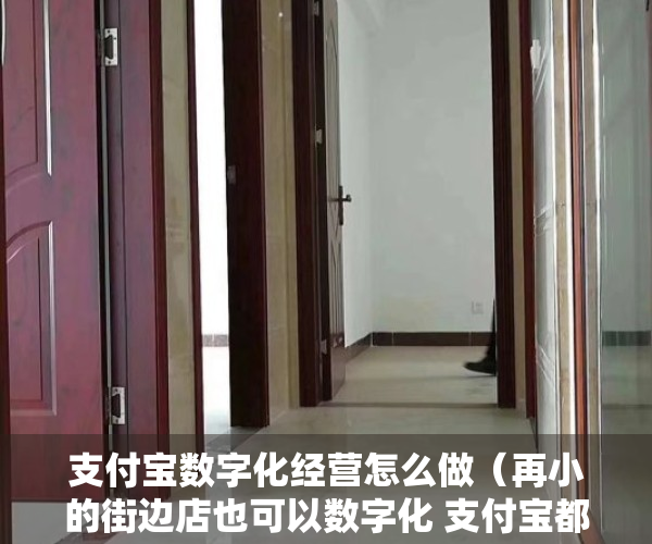 支付宝数字化经营怎么做（再小的街边店也可以数字化 支付宝都做了什么？）