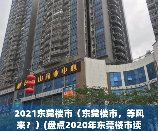 2021东莞楼市（东莞楼市，等风来？）(盘点2020年东莞楼市读懂这六个关键词就够了)