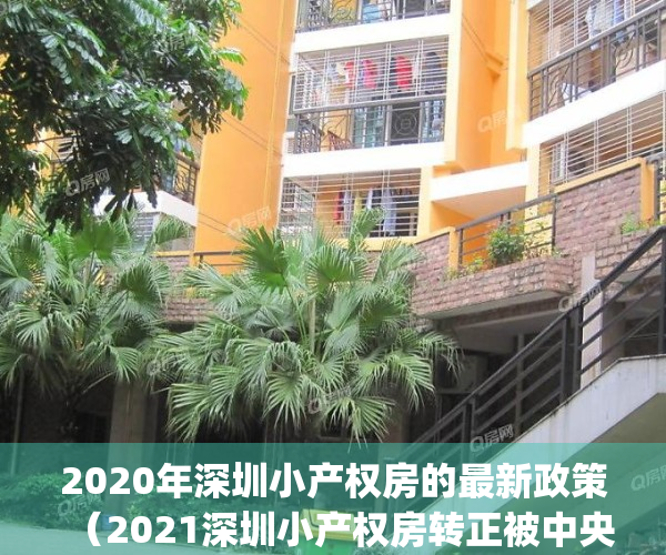 2020年深圳小产权房的最新政策（2021深圳小产权房转正被中央叫停）(深圳小产权房最新政策2021两会)