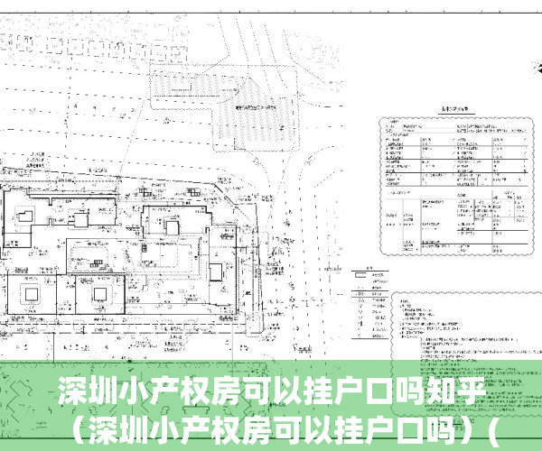 深圳小产权房可以挂户口吗知乎（深圳小产权房可以挂户口吗）(深圳小产权房挂户口相关政策)