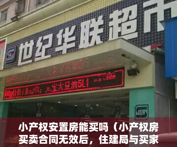 小产权安置房能买吗（小产权房买卖合同无效后，住建局与买家所签《安置协议》仍有效）