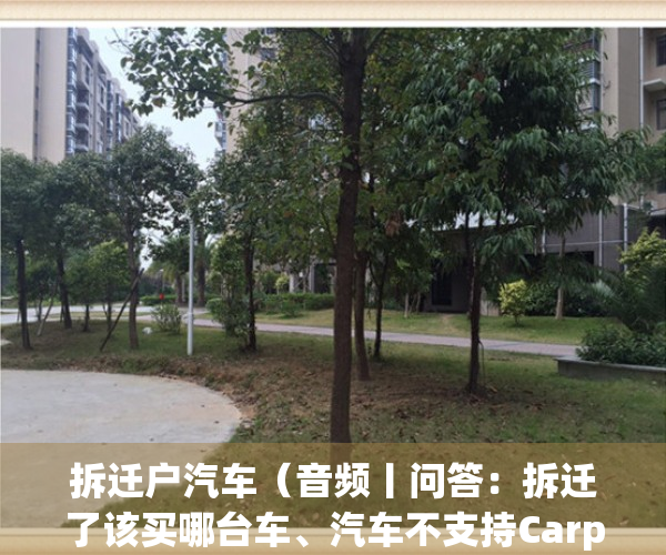 拆迁户汽车（音频丨问答：拆迁了该买哪台车、汽车不支持Carplay怎么办、新款秦Plu DM-i有哪些改变……）