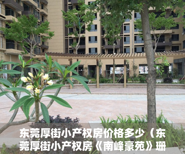 东莞厚街小产权房价格多少（东莞厚街小产权房《南峰豪苑》珊美地铁口600米 均价4500元起）