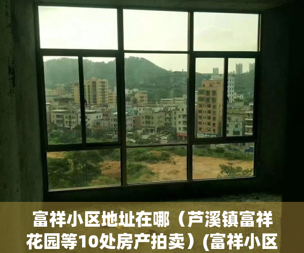 富祥小区地址在哪（芦溪镇富祥花园等10处房产拍卖）(富祥小区二手房出售)