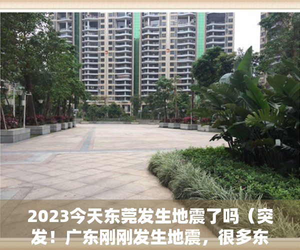 2023今天东莞发生地震了吗（突发！广东刚刚发生地震，很多东莞人被震醒！）